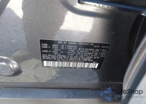 2022 Subaru Outback Limited from USA, damaged, VIN 4S4BTANCXN3223432